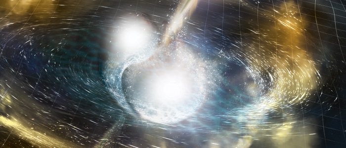 Artist�s illustration of two merging neutron stars (NSF/LIGO/Sonoma State University/Aurore Simonnet)
