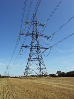 A 400kV power line (pylon)